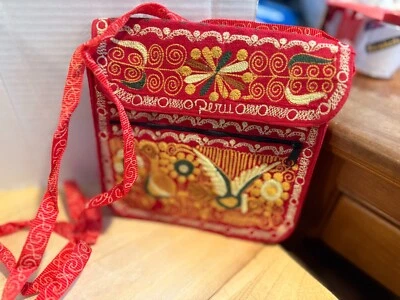 Peruvian Crossbody Bag Handmade Colorful Boho Aztec Hippy Tribal Rare - Image 1 of 4