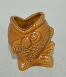 Vintage Fish Toothpick Holder Ceramic Koi Orange - Picture 1 of 5