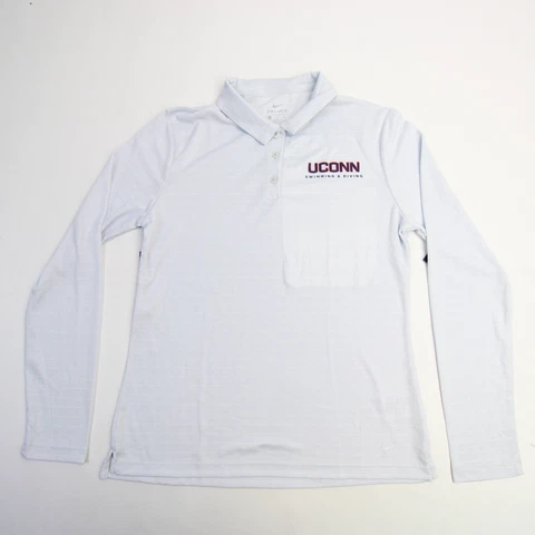 UConn Huskies Nike Dri-Fit Polo Women's Light Blue/Striped New Cover