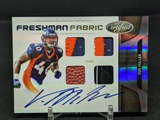 2011 Von Miller Certified Freshman Fabric RPA Platinum Gold /25 On card Auto