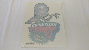 2007 Topps Hollywood Zombies Trading Cards Window Cling POS