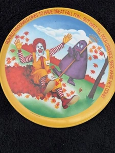 Vintage McDonalds Collector Plates Ronald & Grimace Autumn/Fall Scene - Picture 1 of 6