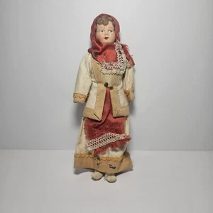 Muñeca estilo alemán vintage con cara pintada a mano - Imagen 1 de 4
