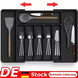 Besteckkasten Einsatz Schublade Küche Erweiterbar Ausziehbar Storage 33CM-57CM - Bild 1 von 20