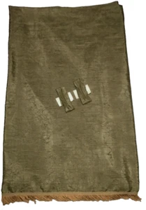 Croscill Chambord Green Long Scarf Valance Fringed Crushed Parfait 44 x 217" - Picture 1 of 10