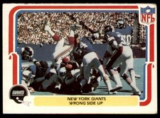1980 Fleer Team Action Wrong Side Up (Defense) New York Giants #36