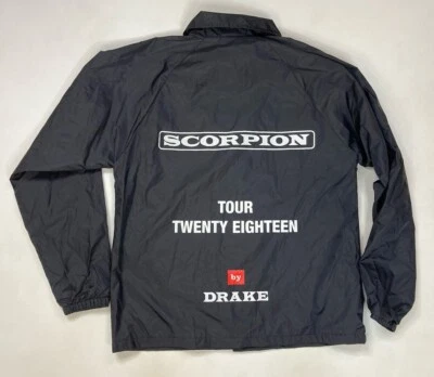 Drake Scorpion 2018 Tour Coach Jacket Men Small Black Music - Image 1 of 4