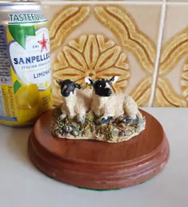 Border Fine Arts - Sheep -  The Sun Worshippers - Two Blackface Lambs - JH102A - Picture 1 of 14
