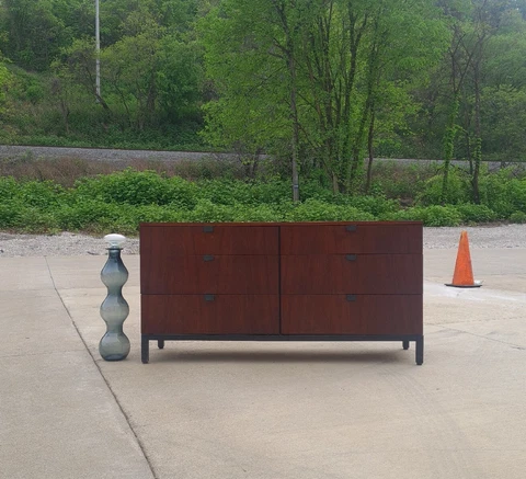 Milo Baughman 1960s Directional Gallery 1 Walnut Dresser Credenza Chest MCM Cover