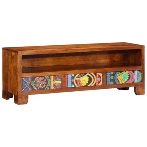 vidaXL Mobile Porta TV Multicolore 110x30x40 Legno Massello di Acacia - Foto 1 di 1