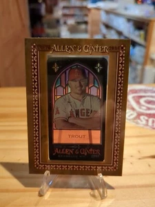 2024 Allen & Ginter MIKE TROUT FRAMED STAIN GLASS MINI  SSP - Picture 1 of 2