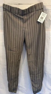 NEW ALL-STAR SPORTS Baseball Pants ADULT Size MEDIUM Gray w/Maroon Pinstripes - Picture 1 of 8