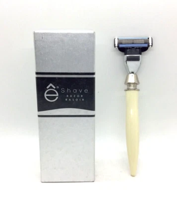 Maquinilla de afeitar eShave 3 hojas blanca niquelada R21 Foto 1 de 2