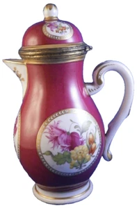 Antique 18thC Wallendorf Porcelain Lidded Floral Pot Porzellan Kanne German - Picture 1 of 14