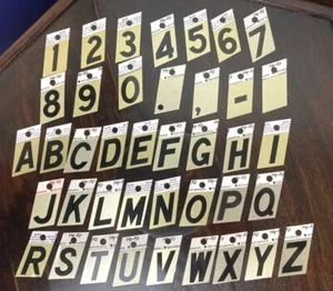 NIP, Hy-Ko, 1.5", Angle Cut, Black Aluminum, Self-Adhesive, Letter/Number/Symbol - Picture 1 of 44