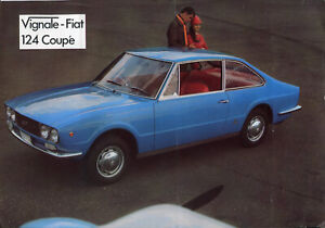 Fiat 124 Vignale Coupé English text sales brochure/leaflet Demetriou group