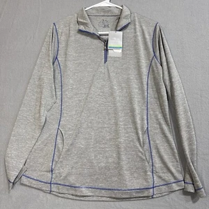 Page & Tuttle Coverstitch Mock Neck Long Sleeve 14 Zip Pullover Top Women Size S - Picture 1 of 2