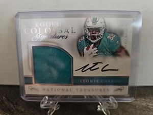 2016 National Treasures Colossal Signatures /99 Leonte Carroo #17 Rookie Auto RC - Picture 1 of 2