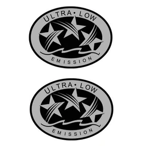 3 STAR ULTRA LOW EMISSION STICKER DECAL FOR SEADOO/Mercury/Honda- Silver 2Pcs - Picture 1 of 6