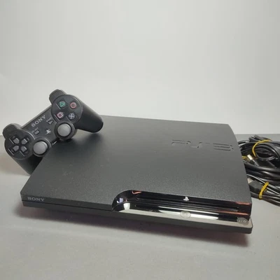 SONY PLAYSTATION 3 SLIM PS3 160GB NERA Cech-2504A + Cavi + controller - Immagine 1 di 4