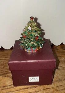 Schöner geschmückter Adel emaillierter Weihnachtsbaum mit Magnetverschluss - Bild 1 von 7