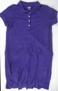 LANDS END lila Schuluniform Kurzarm Netz Polokleid Mädchen 7+ Plus NEU - Bild 1 von 7