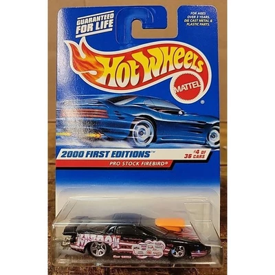 2000 Hot Wheels #064 - First Editions 4/36 - Pro Stock Firebird (Black) - Image 1 of 4