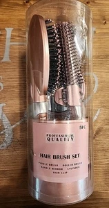 5 Pc Hair Brush Set Great Gift Beauty Tools Paddle Brush Roller Handle Mirror - Picture 1 of 6