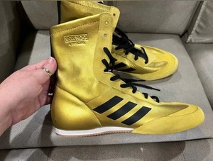 Adidas Box Hog X Especial Boxeo Zapatos Atléticos Para Hombres Talla 11 Tenis Negro y Dorado - Imagen 1 de 10