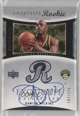 2004-05 Upper Deck Exquisite Collection /225 Damien Wilkins #82 Rookie Auto RC - Image 1 of 2