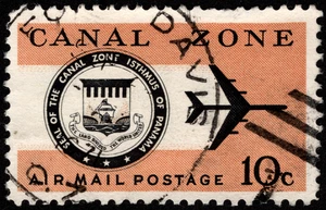 Canal Zone Stamp Scott # C48 Used F-VF with Fort Davis Cancel - 10 Cents Airmail - Picture 1 of 1