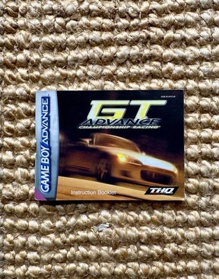 GT Advanced Championship Racing  - Instruction Booklet Only (Nintendo GBA, 2001) - Image 1 of 2