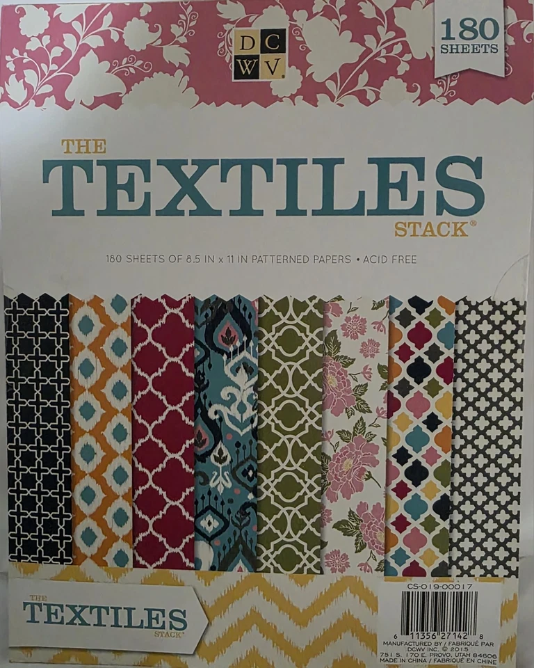 DCWV The Textiles Stack 180 Sheets 8.5x11 - Image 1 of 1