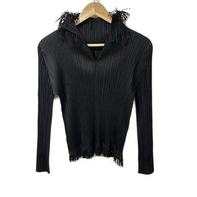 Auth PLEATS PLEASE - Black Women's Cutsew - image 1 of 4