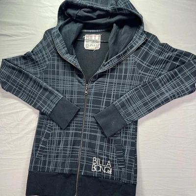 Billabong Hoodie Womens Medium Black Full Zip Sweatshirt Vintage Y2K Beach Surf - Image 1 of 4