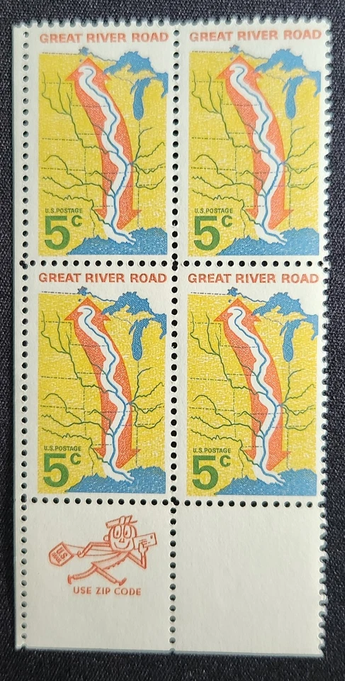 US Scott 1319 - Great River Road - MNH - 1966 Issue - Block of 4 - Image 1 of 1