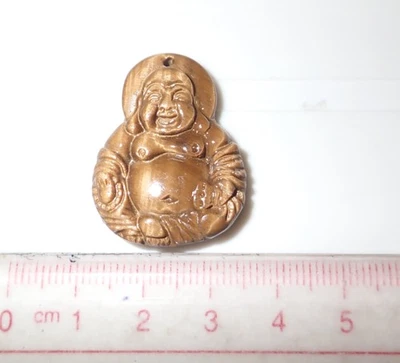Tiger's Eye Stone Carving Pendant Buddha 7.2 gram 30x23x7 mm - Image 1 of 4