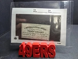 1861 Confederate States of America CSA $20 Hand Signed Twenty Dollar Bond Note - Picture 1 of 1