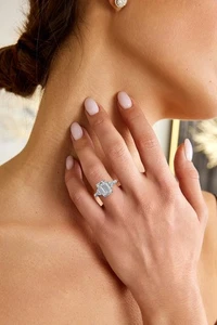 Emerald Diamond Ring VS1 F 4.6CT IGI Certified lab-created 18K White Gold - Picture 1 of 13