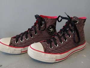 Converse All Star Chuck Taylor High Top Shoes Mens Sz 7 Designer Red White Stars - Picture 1 of 15