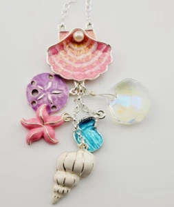 KIRKS FOLLY SHELLS UPON THE SHORE NECKLACE IN SILVER TONE #59 - Picture 1 of 4