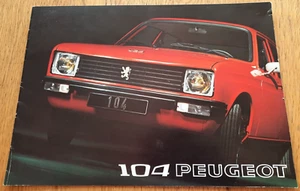 1973 PEUGEOT 104 car sales brochure / catalogue / prospekt / depliant - Picture 1 of 7