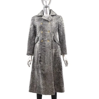 Isaac Mizrahi Grey Persian Lamb Coat- Size XS - Image 1 of 4