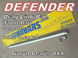Land Rover Defender 30mm Solid Heavy Duty DRAG LINK Bar Steering Bar SUMOBARS - Picture 1 of 9