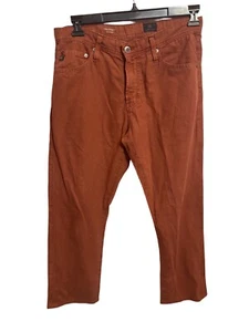 AG Adriano Goldschmied The Everett Slim Straight Linen Blend Pants 31/34 - Picture 1 of 5