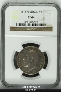 2/- Two Shillings George V ULTRA RARE NGC PF64 SP#4012 - Picture 1 of 2