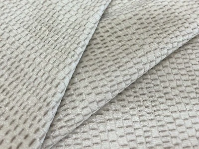 Larsen Textured Velvet Upholstery Fabric- Wrangell / Alabaster 2.20 yds L9109-02 - Image 1 of 4