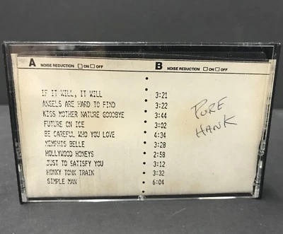 Hank Williams, Jr. Pure Hank Cassette PROMO Master Tape Warner Bros WB 1991 Foto 1 de 4