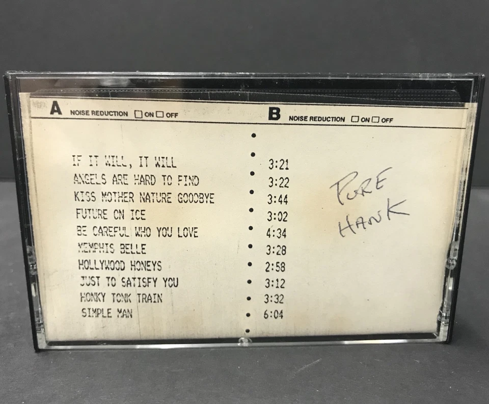 Hank Williams, Jr. Pure Hank Cassette PROMO Master Tape Warner Bros WB 1991 - Image 1 of 4