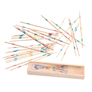 Pick Up Sticks Game Wooden Colorful 31 Sticks Balance Game Educational for Kids - Picture 1 of 12